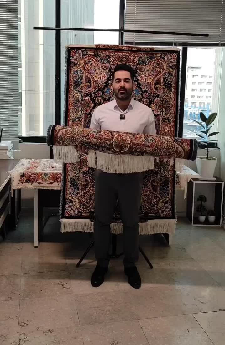 زرنیم دستبافت تبریز نقشه سالاری(دو متن ابریشم)|فرش|تهران, ایرانشهر|دیوار