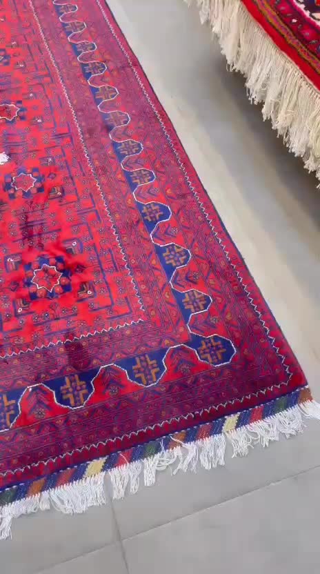 فرش دستباف (بساک)جفت ۸۰ درصد لاکی|فرش|مشکین‌دشت, |دیوار