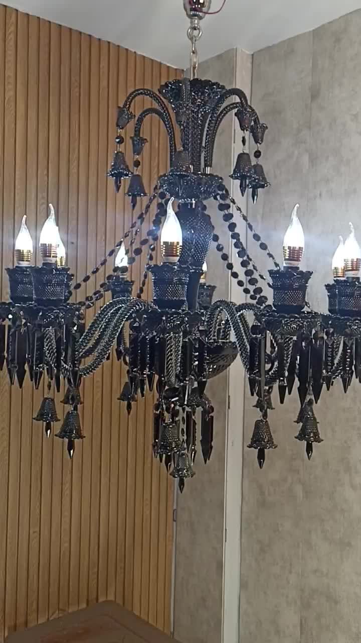 لوستر باکارات 10شاخه مشکی|لوستر و چراغ آویز|تهران, وحیدیه|دیوار
