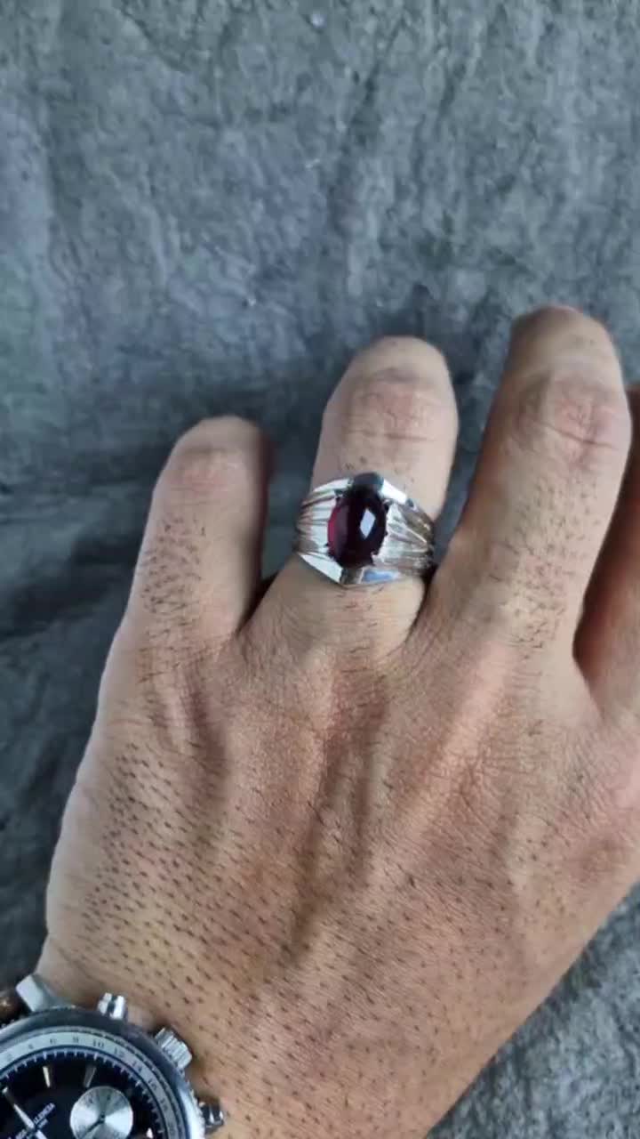 گارنت یاقوت سیلان رکاب نقره دست ساز|بدلیجات|تهران, آذری|دیوار