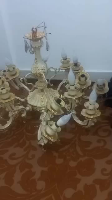 لوستر کلاسیک  برنز|لوستر و چراغ آویز|اردبیل, |دیوار