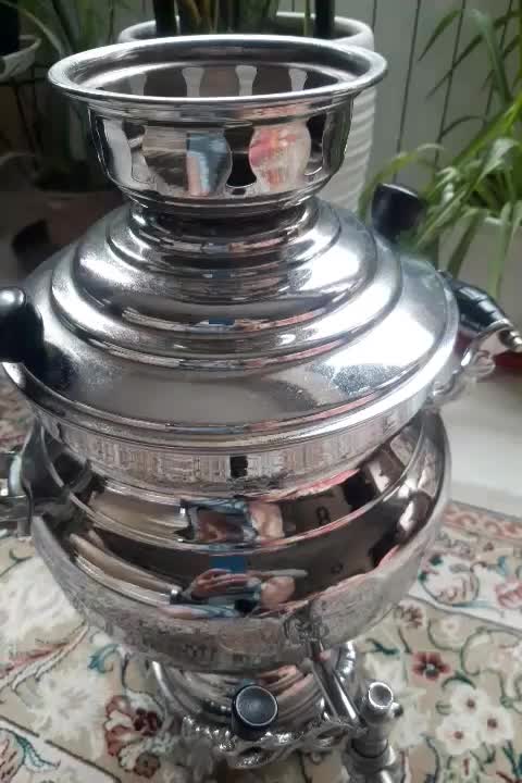 سماور گازی برنجی ۶ لیتری مارک شبنم سنگین نو نو|سماور، چایساز، قهوهساز|گناباد, |دیوار