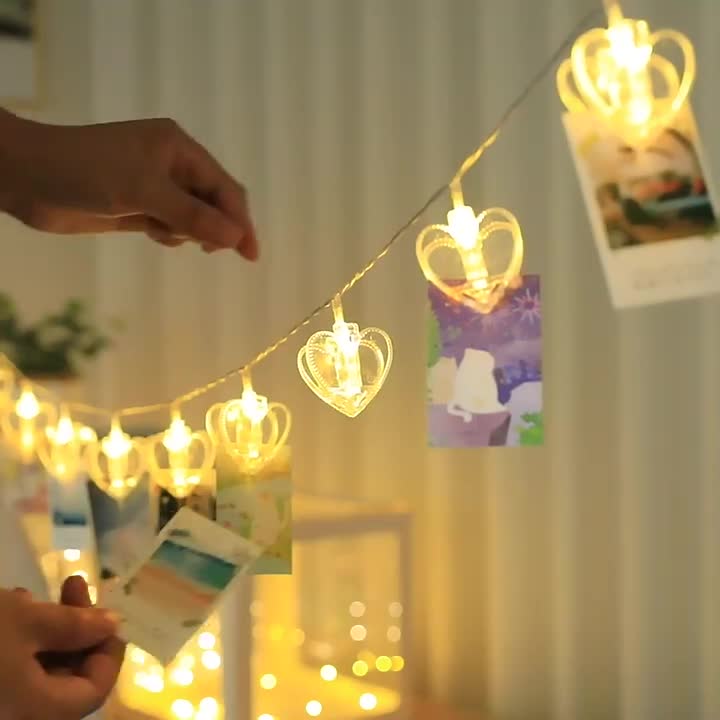 ریسه گیره دار طرح دار LED گیره عکس خاطره|ریسه و چراغ تزئینی|کرج, اصفهانی‌ها|دیوار