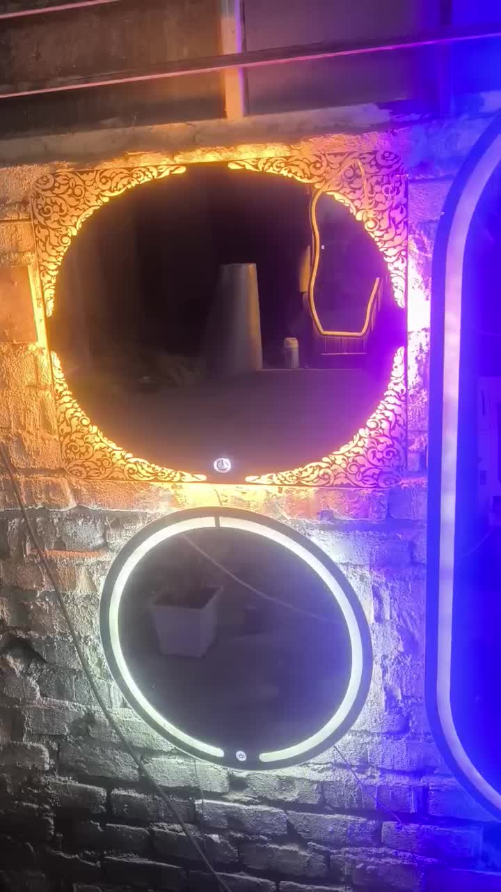 فروش آینه نوری لمسی تولیدی زیر قیمت بازار|آینه|شیراز, بازار|دیوار