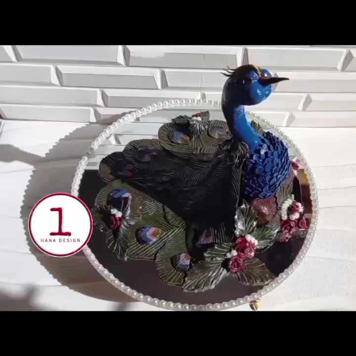 دیس حنا مدل طاووس|صنایع دستی و سایر لوازم تزئینی|بروجن, |دیوار