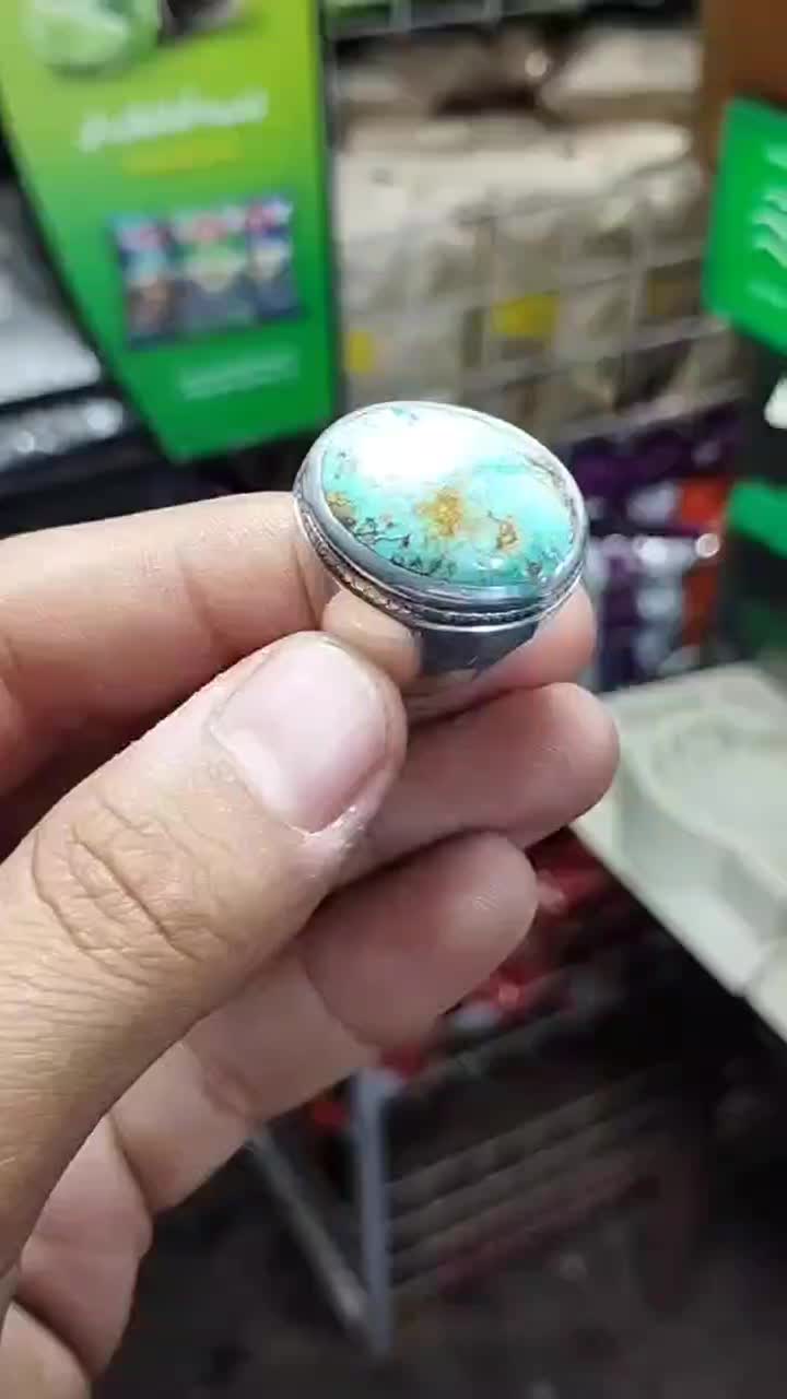 انگشتر نقره فیروزه نیشابور|جواهرات|کرمانشاه, |دیوار