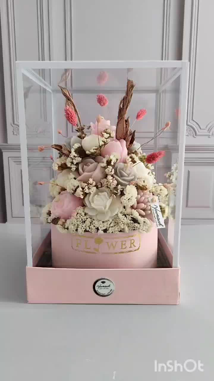 باکس گل شمعی کد ۱۰۱|صنایع دستی و سایر لوازم تزئینی|کرج, عظیمیه|دیوار