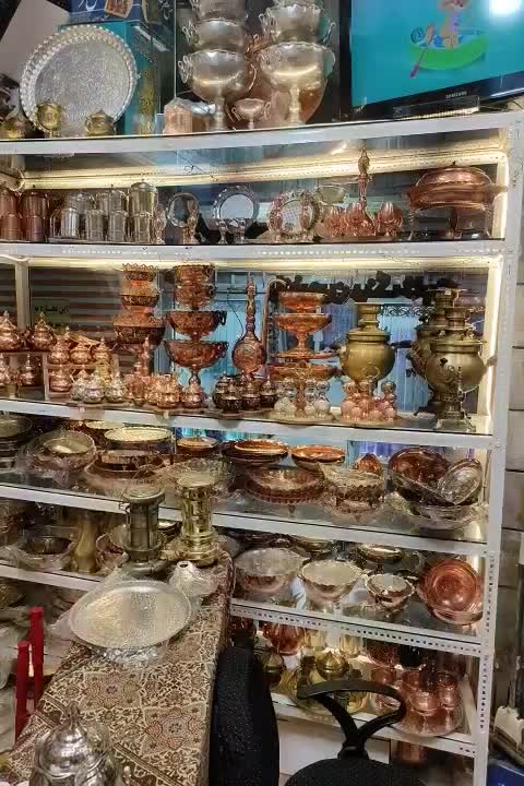 لگن مسی گلاب گیر مجمع قدیمی سالم ب قیمت|کلکسیون اشیاء عتیقه|شاهرود, |دیوار