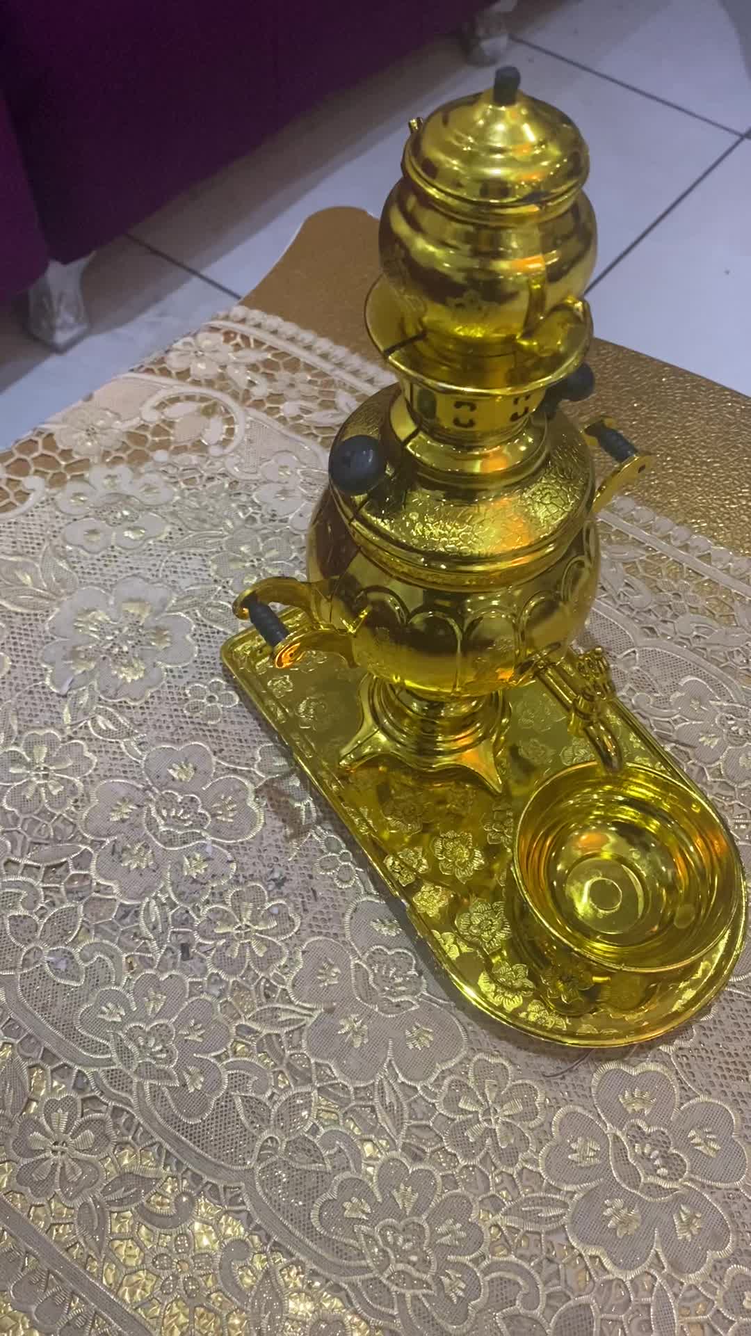 فروش دکوری سماور زینتی با قوری|صنایع دستی و سایر لوازم تزئینی|تبریز, |دیوار