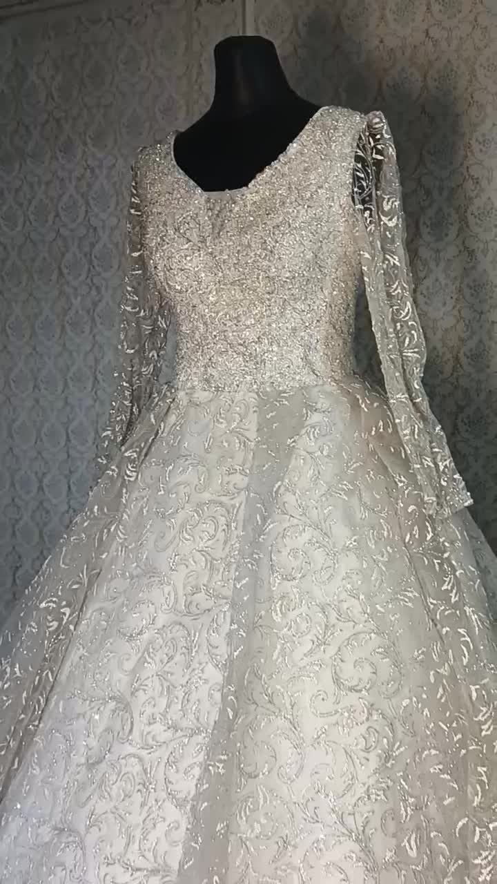 لباس عروس دست دوز پارچه ترک|لباس|کرمانشاه, |دیوار