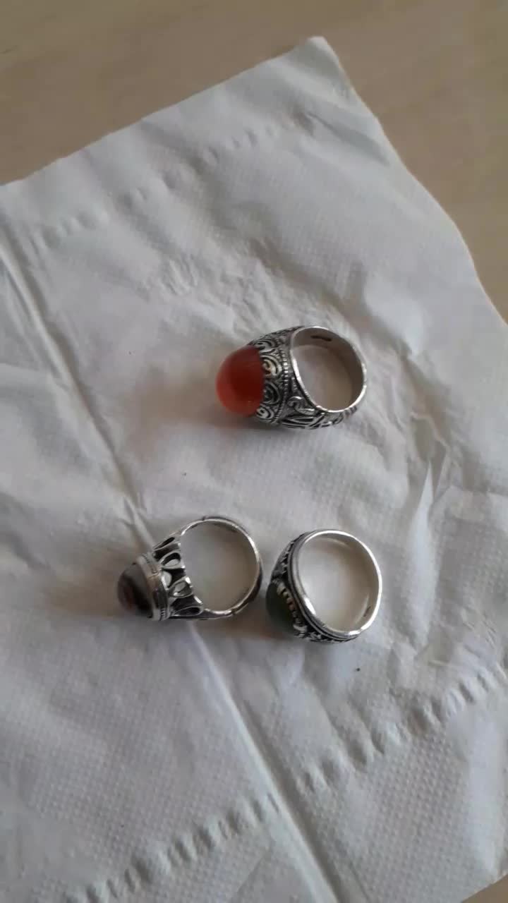 انگشترنقره عقیق سرخ وسبز وباباقوری|جواهرات|تهران, افسریه جنوبی|دیوار