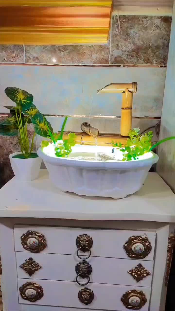 آبنما ، چراغ خواب با صدای دلنشین آب با لامپ LED|صنایع دستی و سایر لوازم تزئینی|سراوان, |دیوار