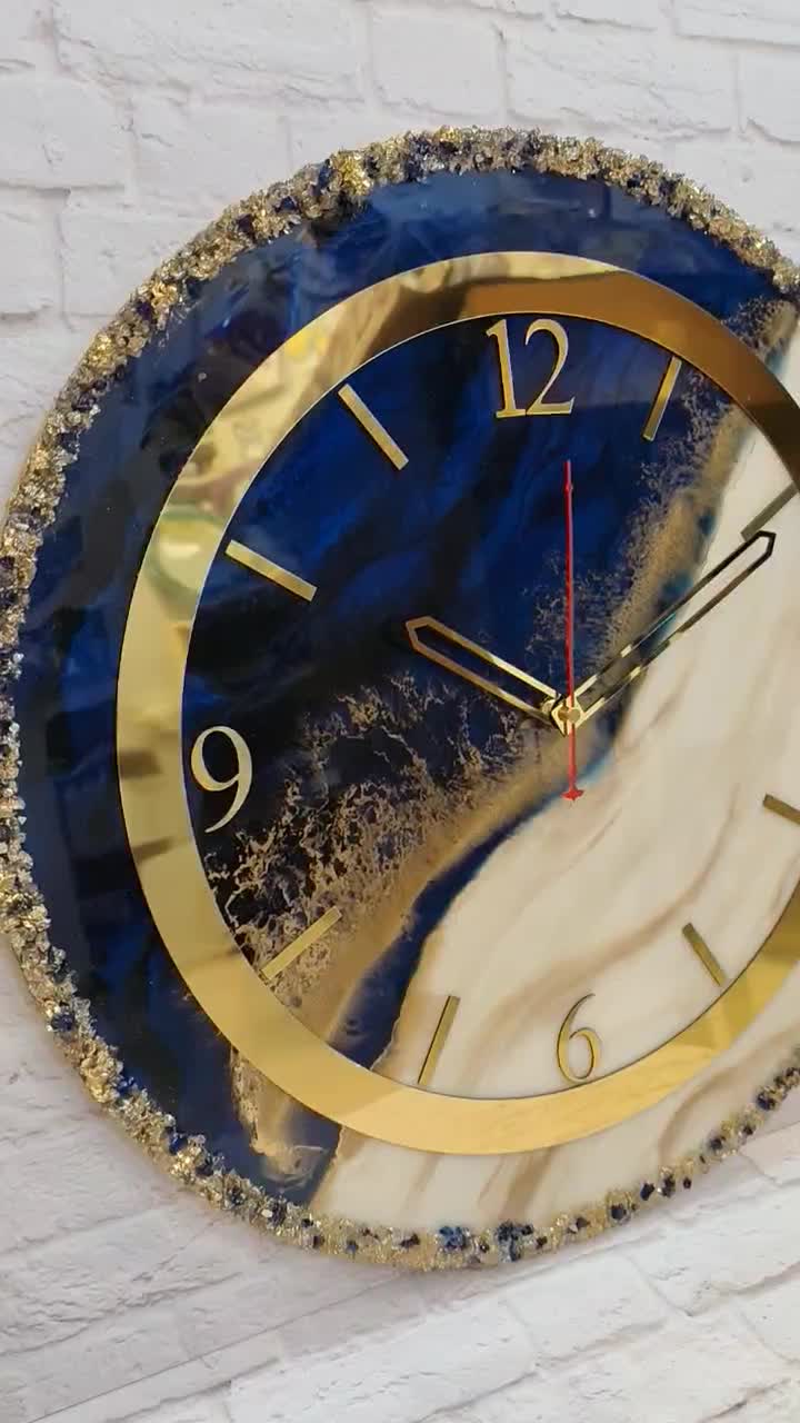 ساعت دیواری طرح سورمه ای صدفی قطر ۵۰ سانتیمتر|ساعت دیواری و تزئینی|تهران, شمسآباد|دیوار