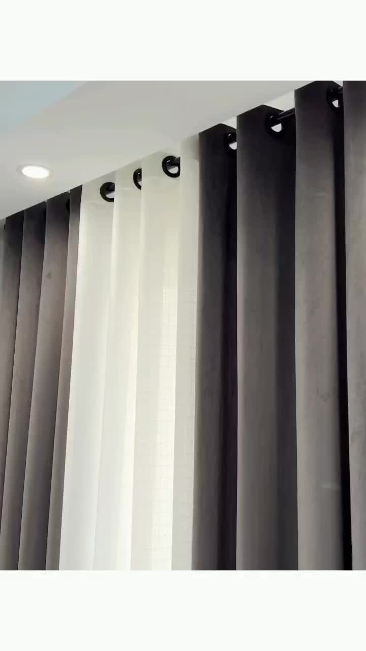 پرده آماده پانچ مخمل و کتان و حریر|پرده، رانر، رومیزی|تهران, امام حسین|دیوار