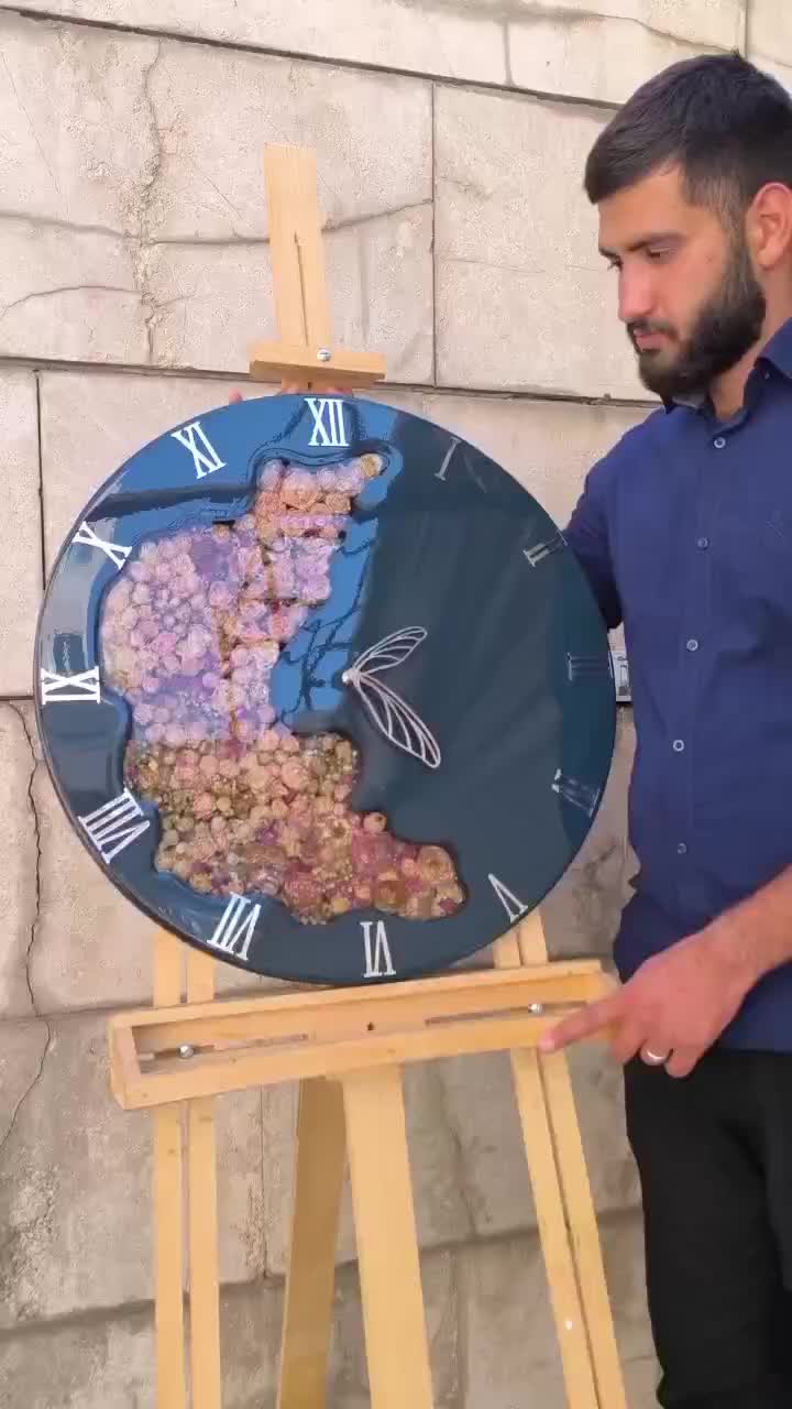 ساعت و تابلو رزینی کار دست|صنایع دستی و سایر لوازم تزئینی|مشهد, گاز|دیوار