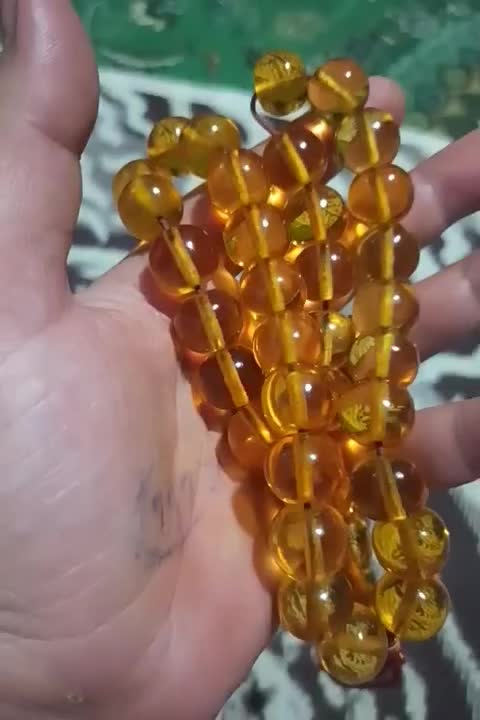 تسبیح سندلوس عسلی شمش درجه یک گرید a|جواهرات|خرم‌آباد, |دیوار