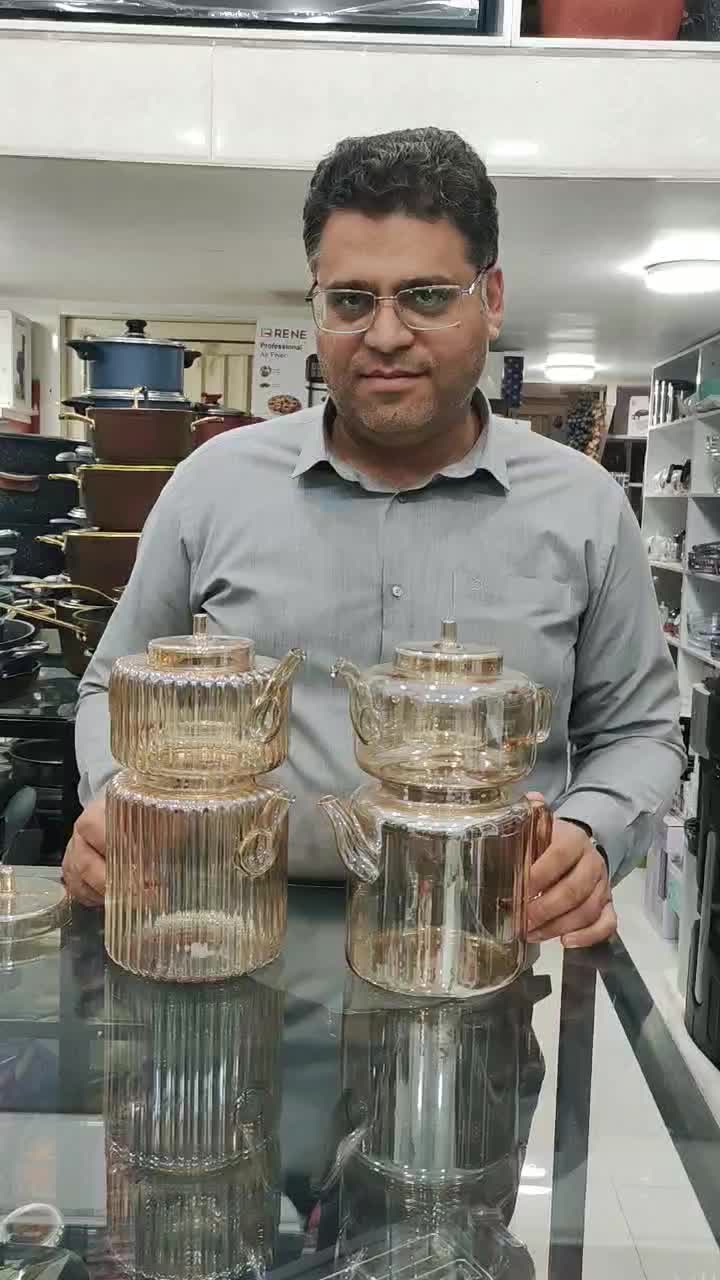 کتری قوری کریستال|قوری، کتری، قهوه‌ساز دستی|اردکان, |دیوار