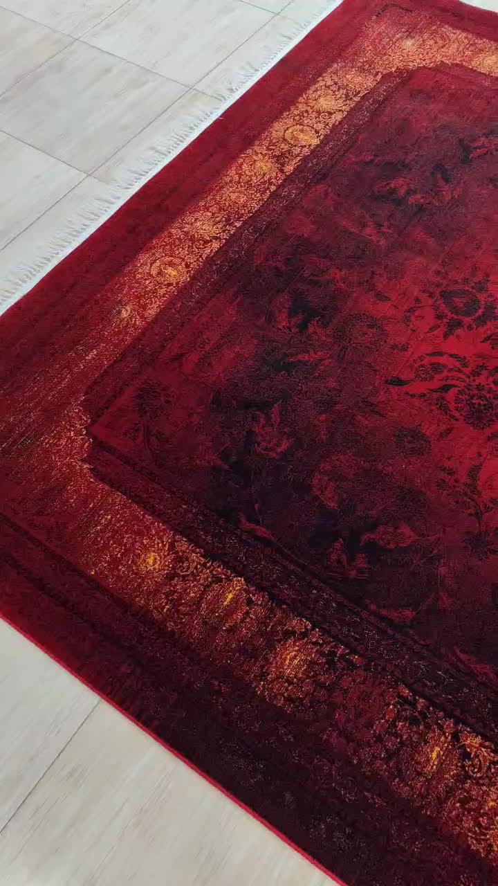 وینتیج قرمز جدید|فرش|خرم‌آباد, |دیوار