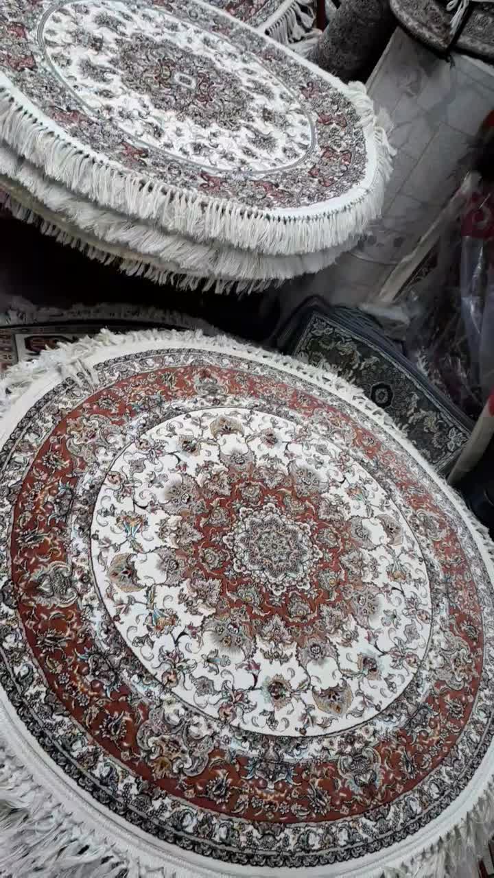 فرش۱۰۰۰شانه اولیا قصری دایره ۱×۱ سایز ست کامل|فرش|تبریز, |دیوار