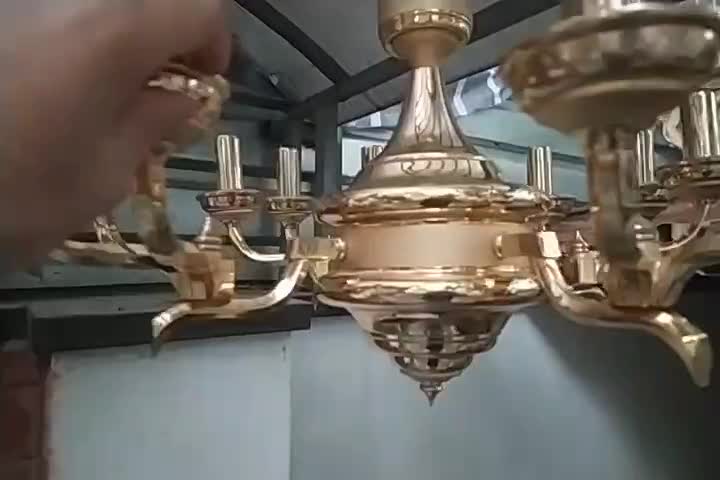 لوستر آب طلا مهر افروز|لوستر و چراغ آویز|لواسان, |دیوار