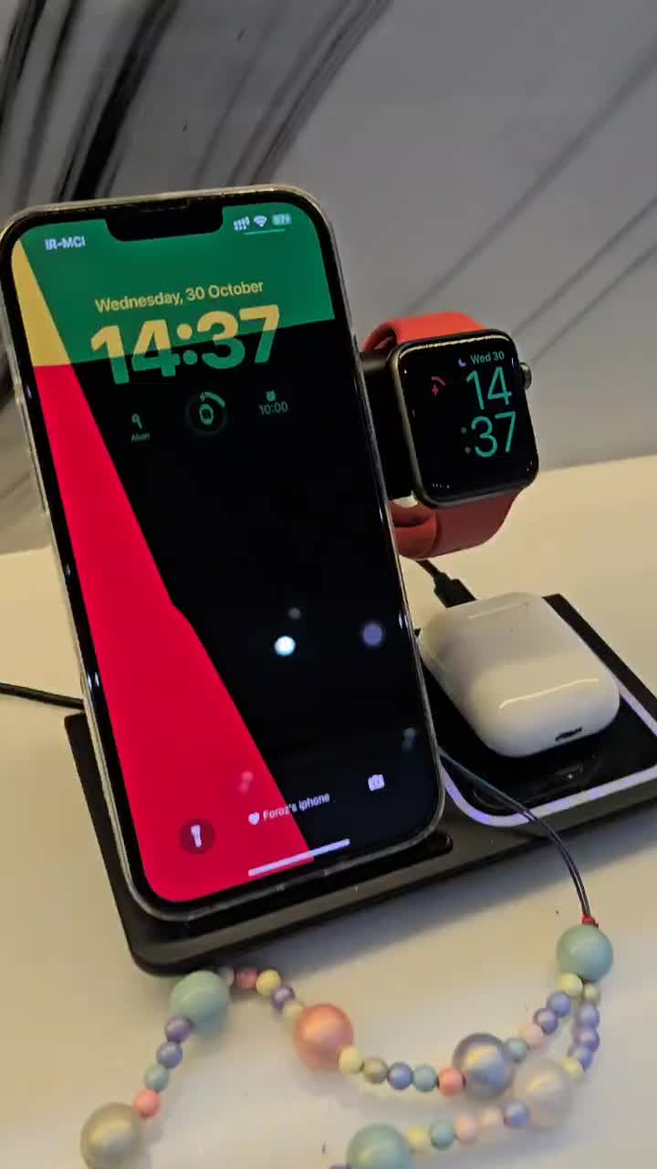 شارژر وایرلس( بی سیم) سه کاره|لوازم جانبی موبایل و تبلت|کاشان, رجایی|دیوار