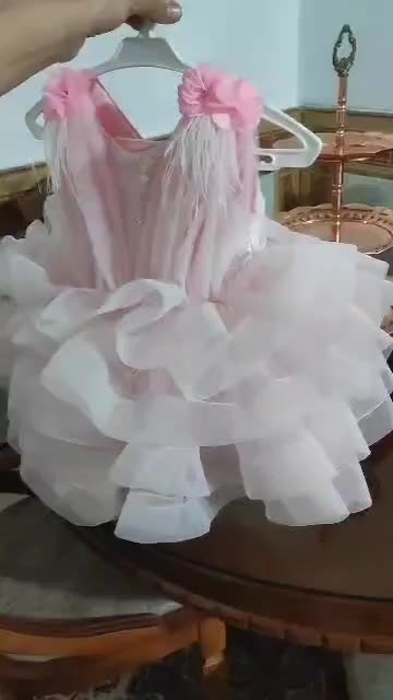 لباس عروس پفی کودک جدید صورتی خیلی کمرنگ  تا۱سال|لباس|نظرآباد, نظرآباد|دیوار