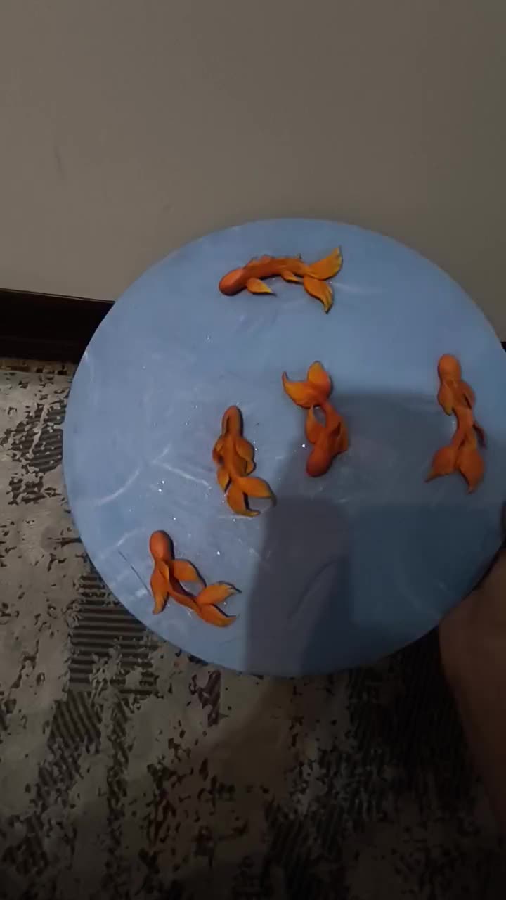 تابلو دایره ای ماهی همراه شاین|تابلو، نقاشی، عکس|تهران, امانیه|دیوار