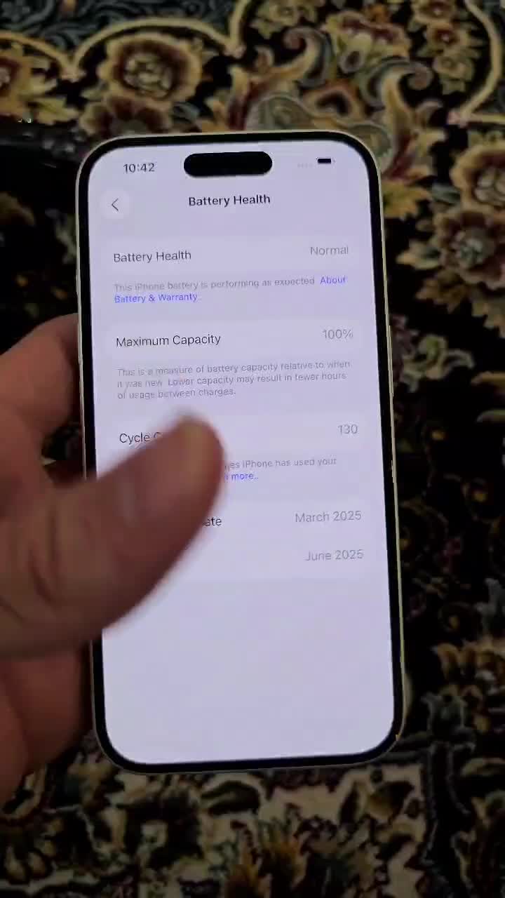 IPhone 16 باتری ۱۰۰ نو|موبایل|سمنان, |دیوار