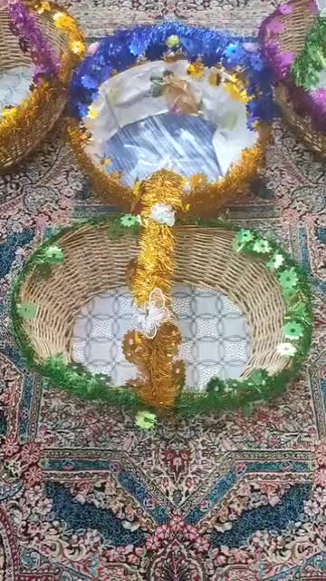 سبد حصیری زیبا|صنایع دستی و سایر لوازم تزئینی|قم, دروازه کاشان|دیوار