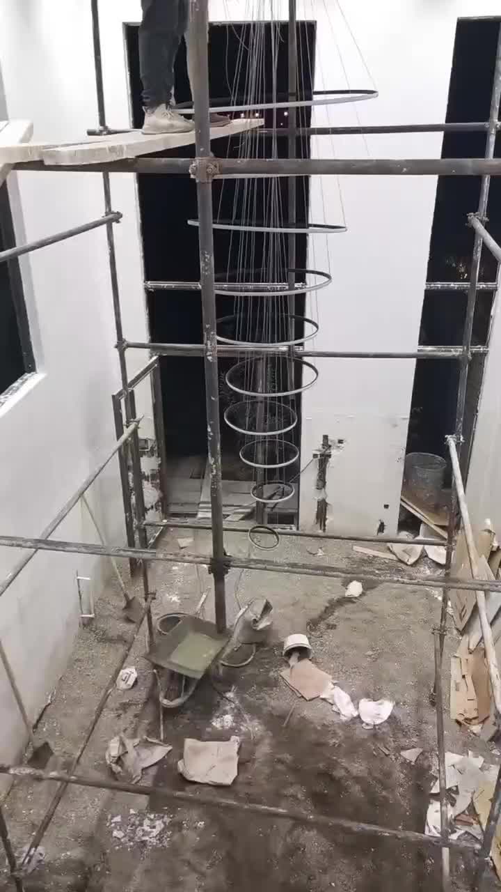 لوستر مدرن کهکشانی دایره|لوستر و چراغ آویز|مشکین‌دشت, |دیوار