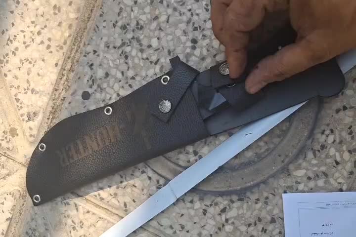 چاقو کلمبیایی بزرگ و همه کاره(تیغه فولاد،،غلاف چرم|کوهنوردی و کمپینگ|شیراز, شاهچراغ|دیوار