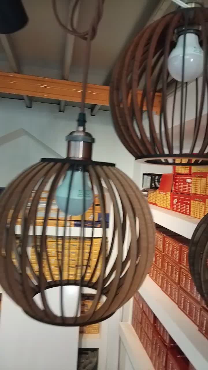 لوستر طرح چوب کوزه ای|لوستر و چراغ آویز|مشهد, سعد آباد|دیوار