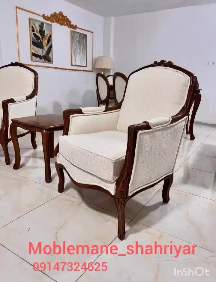 مبل سلطنتی چوبی تمام راش|مبلمان خانگی و میز عسلی|تبریز, |دیوار