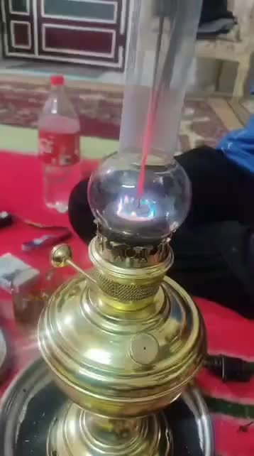 لمپا ابیسوز وقرمز سوز گرد قدیمی بسیار تمیز|لامپ و چراغ|گرگان, |دیوار