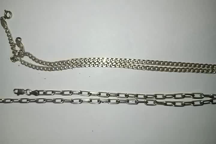 دوعدد زنجیر نقره|جواهرات|رشت, لاکان شهر|دیوار