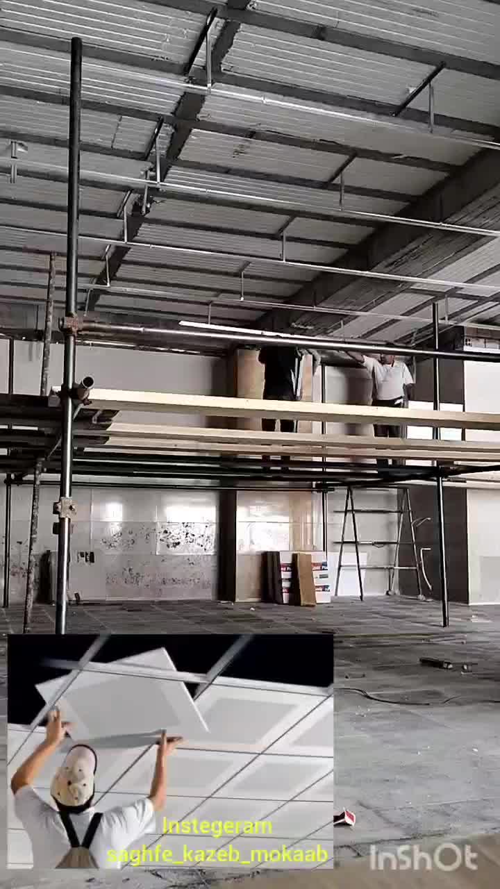 سقف کاذب کناف تایل 60*60 پی وی سی کمپارس سوراخدار|خدمات پیشه و مهارت|علی‌آباد کتول, |دیوار