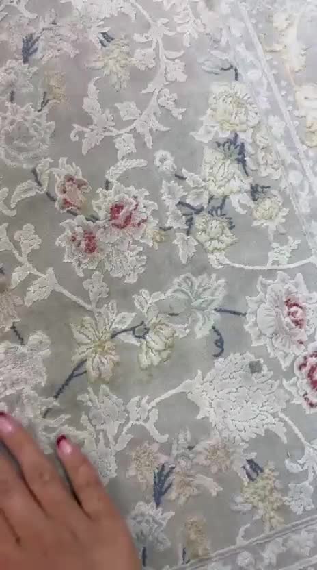 قالیچه گرد و کناره|فرش|شیراز, ریشمک|دیوار