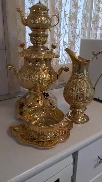 سماور آب طلا قلمکاری|سماور، چایساز، قهوهساز|تهران, آهنگ|دیوار