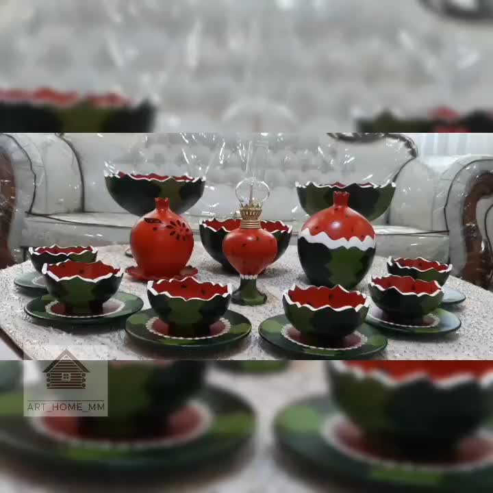 ست ظروف یلدا/شب چله/یلدایی عروس/ظرف/سفارشی|صنایع دستی و سایر لوازم تزئینی|تهران, والفجر (افسریه)|دیوار