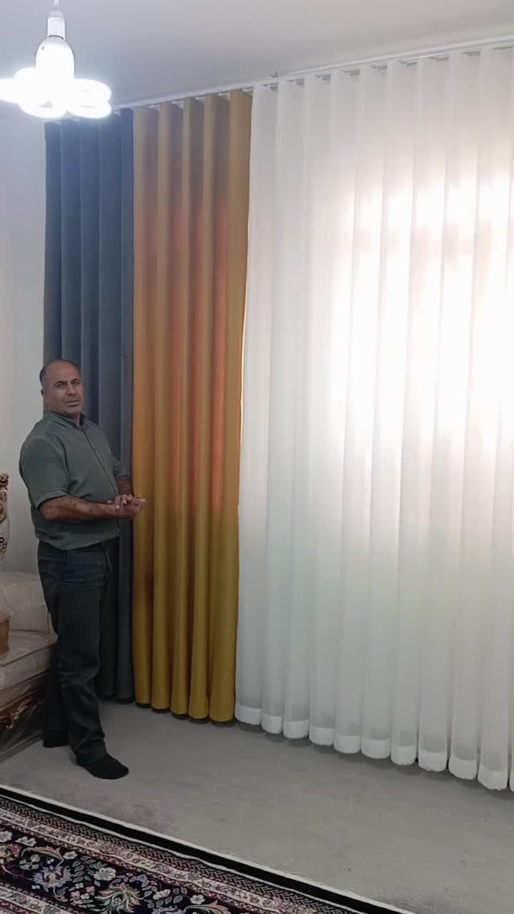 فروش و دوخت و نصب انواع پرده چراغی|پرده، رانر، رومیزی|نورآباد, |دیوار