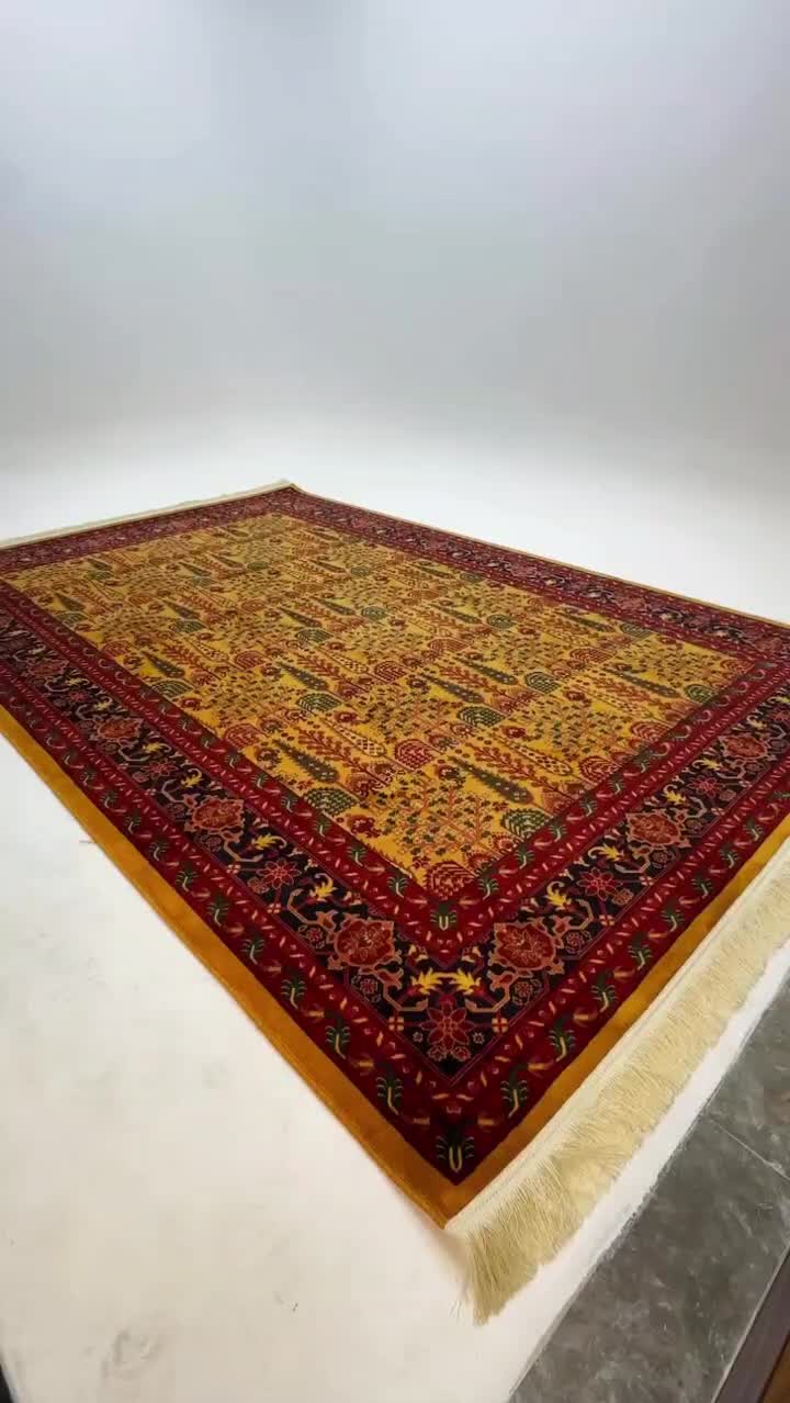 فرش درختی با رنگ زمینه دارچینی ۱۲و۹و۶ متری|فرش|قم, باجک دو|دیوار