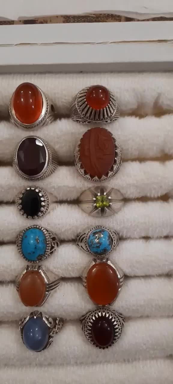 انگشترای نقره همگی عیار ۹۲۵ گرمی ۳۲۰ تومن|جواهرات|اردبیل, |دیوار