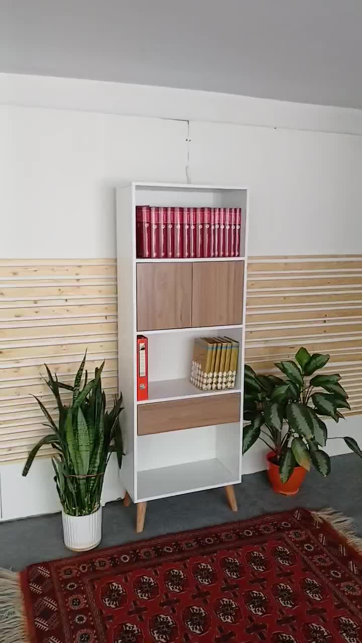 کتابخانه ۴ طبقه پایه دار کد ۸۰۰|کتابخانه، شلف، قفسه‌های دیواری|تهران, ستارخان|دیوار