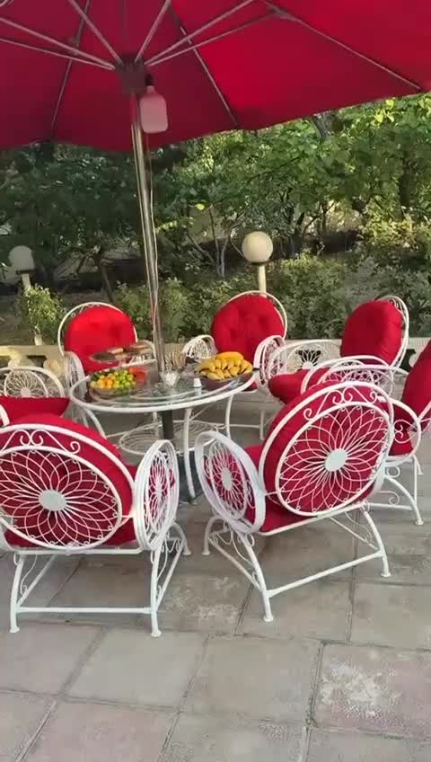 میز آتشی صندلی باغی ویلایی مدل کارینا سایبان تاب|میز و صندلی غذاخوری|تهران, ازگل|دیوار