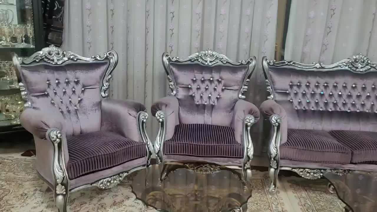 مبلمان سلطنتی ۹نفره نونو به همراه میز نهار خوری|مبلمان خانگی و میز عسلی|خمینیشهر, |دیوار