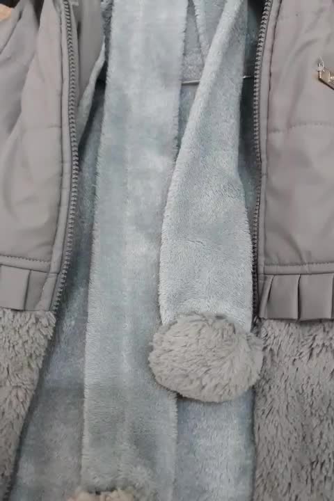 کاپشن دخترونه طوسی.کاملا سالم|کفش و لباس بچه|اردبیل, |دیوار