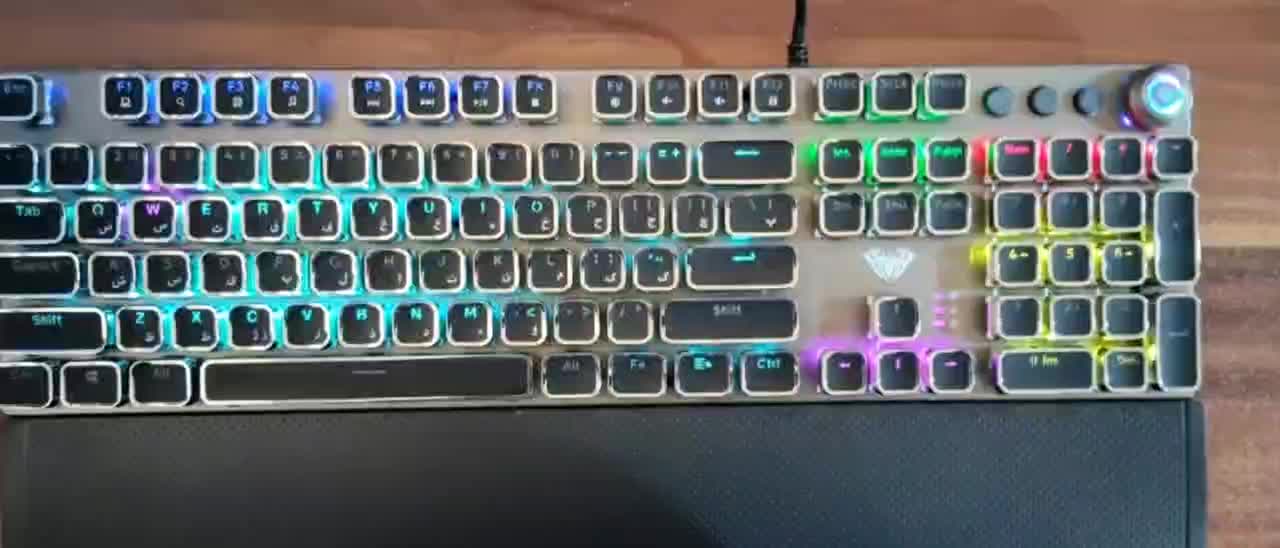 کیبورد مکانیکال Aura f2088 آلمینیومی نو|قطعات و لوازم جانبی رایانه|بابل, |دیوار