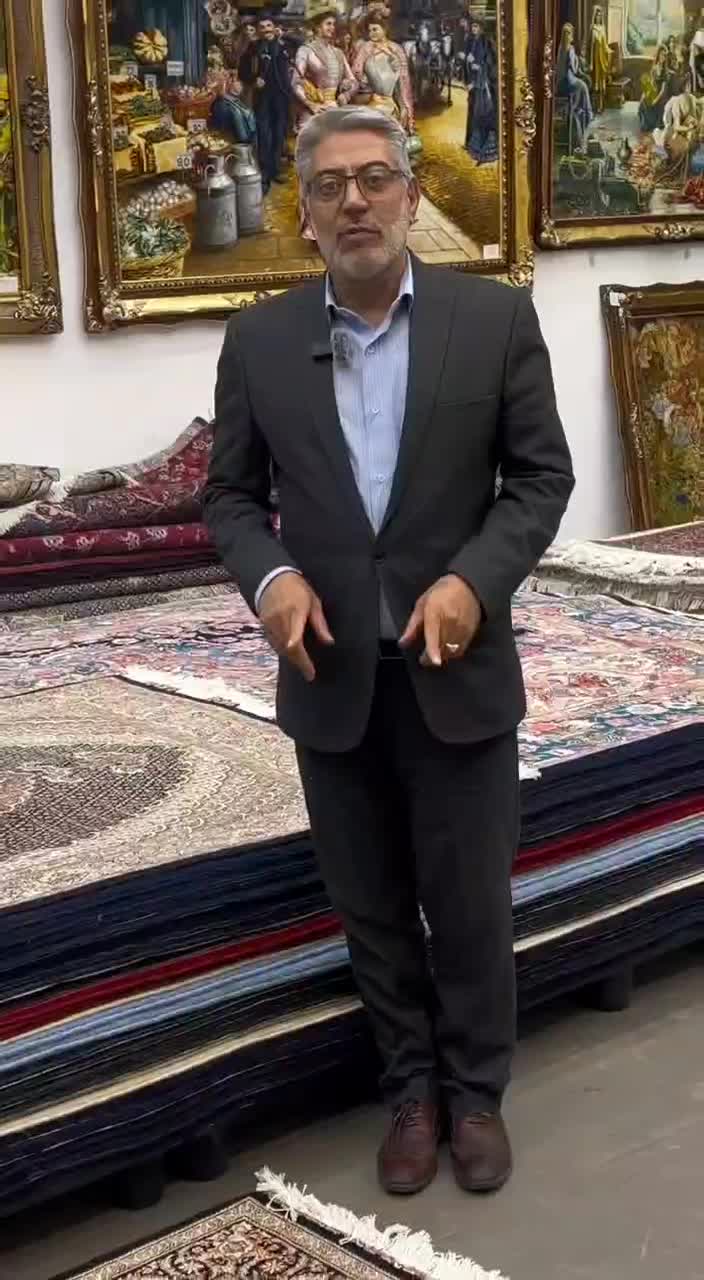 فرش دستباف بساک جفت ۳ متری ماهی ۴۰ رج رخ ۵۰ رج|فرش|مشکین‌دشت, |دیوار
