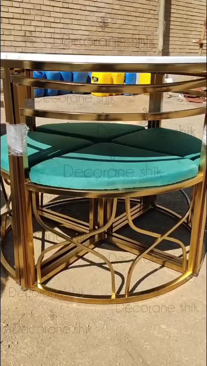 صندلی کافه رستوران میز ناهارخوری ۴نفره فلزی کمجا|میز و صندلی غذاخوری|تهران, مشیریه|دیوار