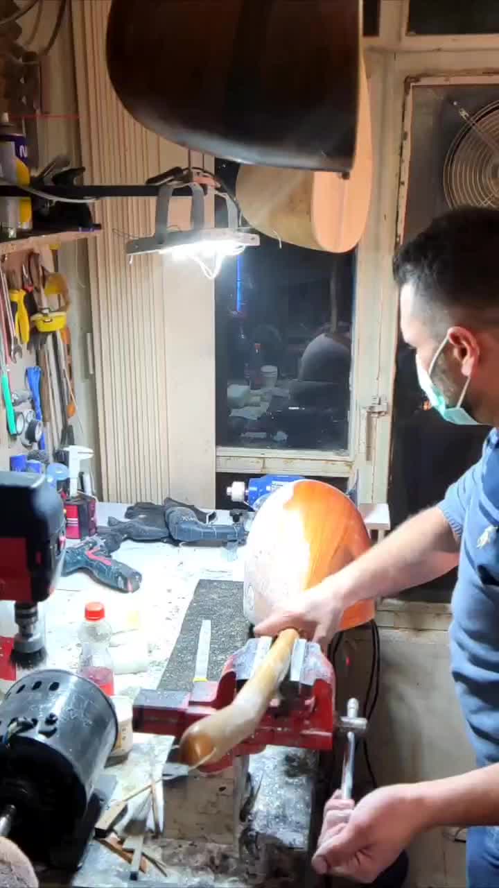 دسته کوتاه کراوات دار صدفی حرفه ای|سازهای سنتی|تبریز, |دیوار